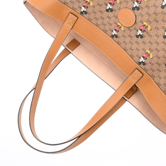 Gucci Disney Beige GG Supreme Canvas Leather Tote Bag - Picture 3 of 9